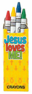 Krijtjes Jesus loves me set 4