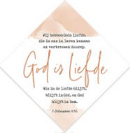 Kaart God is liefde ruit