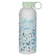 Waterfles 'Be still and know' glas
