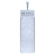 Boekenlegger vergrootglas/liniaal 'Be still'