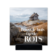 Plaque Plexiglas 'Bouw je huis op de Rots' 15 cm
