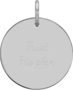 Hanger Trust His plan zilver rond 15mm doorsnee