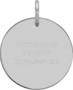 Hanger Vertrouw op de Heer zilver rond 15 mm doorsnee