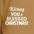Kerstkaart 'Wishing you a blessed Christmas'