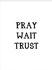 Pray Wait Trust