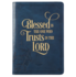 Journal Blessed is the one marineblauw luxleather