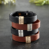 Armband Live by faith leer bruin