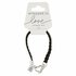 Armband I have loved You zwart-wit leer met sluiting