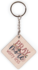 Sleutelhanger Pray more worry less hout vierkant