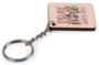 Sleutelhanger Pray more worry less hout vierkant