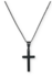 Ketting kruisje zwart 2,5 cm