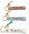 Sleutelhanger 'Hope' blauw leer 13 cm