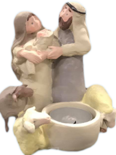Kerstgroep waxinelicht klein Kerstgroep waxinelicht klein