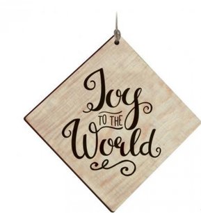 Kerstboom hanger hout Joy to the World Kerstboom hanger hout Joy to the World