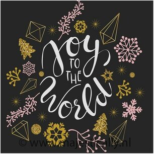 Cadeaubord Kerst Joy to the world Cadeaubord Kerst Joy to the world