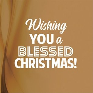 Kerstkaart 'Wishing you a blessed Christmas' Kerstkaart 'Wishing you a blessed Christmas'