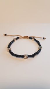 Armband smile kralen Zwart Armband smile kralen Zwart