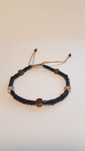 Armband smile kralen Zwart Armband smile kralen Zwart