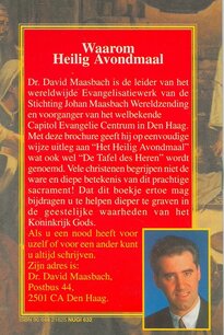 Waarom Heilig avondmaal