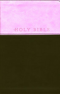 NLT Gift Bible Leather Pink Brown NLT Gift Bible Leather Pink Brown