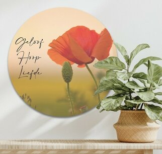 Muurcirkel Geloof hoop liefde 60cm Muurcirkel Geloof hoop liefde 60cm