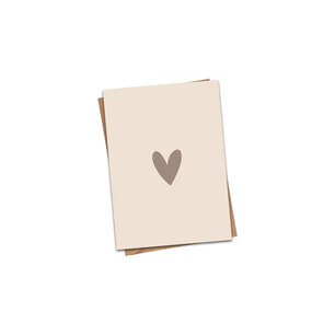 Minikaart liefde hart + envelop Minikaart liefde hart + envelop