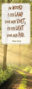Boekenlegger Uw Woord is een lamp Boekenlegger Uw Woord is een lamp