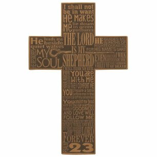 Wandkruis Psalm 23 (Engels)
