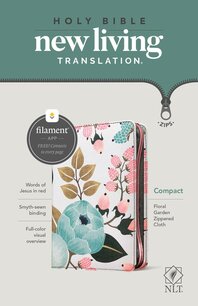 NLT Compact Bible met rits bloemen NLT Compact Bible met rits bloemen