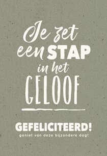 Kaart Je zet een stap in het geloof Kaart Je zet een stap in het geloof
