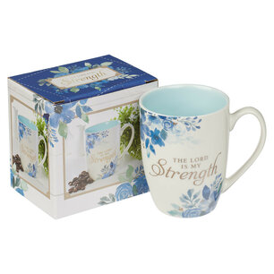 Mok - The Lord is My Strength 355 ml blauw Mok - The Lord is My Strength 355 ml blauw