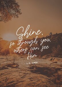 Wandbord Shine so through you A4