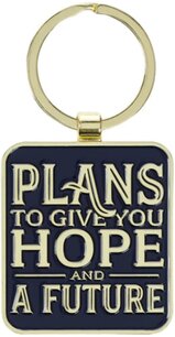 Sleutelhanger Plans to give you hope metaal Sleutelhanger Plans to give you hope metaal