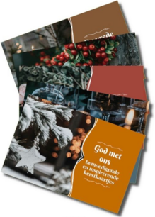 Kerstkaartjes in doosje God met ons ca. 60 stuks Kerstkaartjes in doosje God met ons ca. 60 stuks