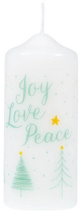 Kaars Joy love peace kerst