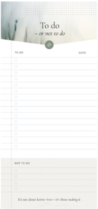 Notitieblok To do & not to do-list