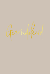 Kaart Gecondoleerd Kaart Gecondoleerd