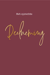 Kaart Met oprechte deelneming Kaart Met oprechte deelneming