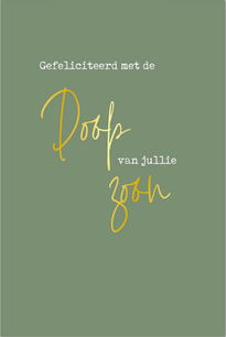 Kaart Doop zoon