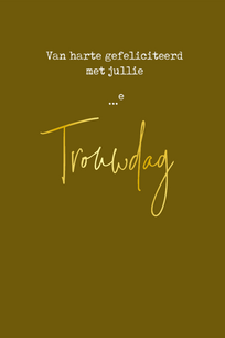 Kaart Van harte gefeliciteerd met je trouwdag