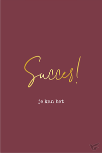 Kaart Succes bordeauxrood