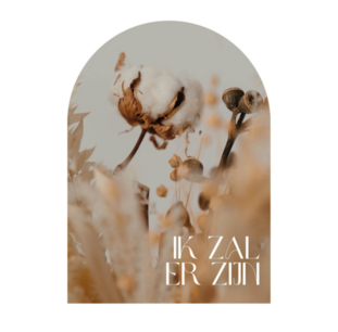 Wandbord Ik zal er zijn/Liefde was het muurvorm Wandbord Ik zal er zijn/Liefde was het muurvorm