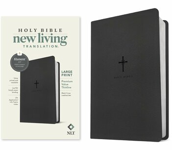 NLT Premium Value Thinline Bible zwart kruis