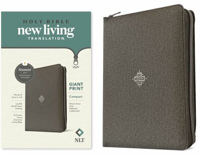 NLT Compact Giant Print Bible met rits