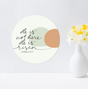 Paascirkel He is risen