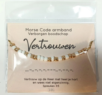 Armband Vertrouwen morsecode