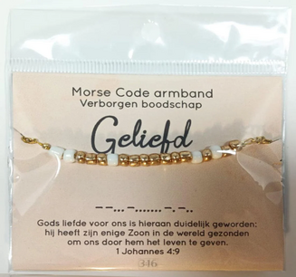 Armband Geliefd morsecode