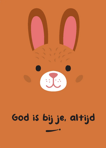 Kinderkaart God is bij je altijd