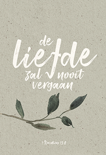 Kaart De liefde zal nooit vergaan