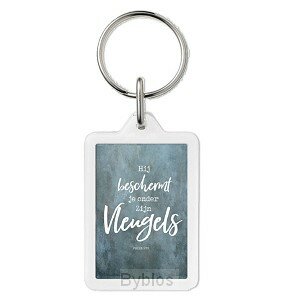 Sleutelhanger Hij beschermt je onder Zijn vleugels
